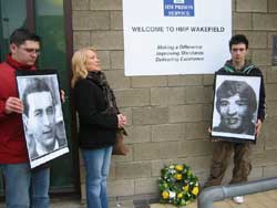 Former republican POW Roseanna Brownea addressed a commemoration outside Wakefield Prison, where Frank Stagg died